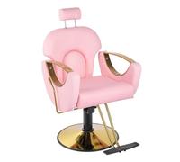Silla Profesional Peluquería Silla hidráulica de altura ajustable 360º Giratoria con Base Fijo De Metal para Salón Profesional Champú Belleza,004