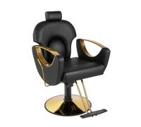 Silla Profesional Peluquería Silla hidráulica de altura ajustable 360º Giratoria con Base Fijo De Metal para Salón Profesional Champú Belleza,001