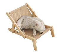 Silla rascadora para gatos, tumbona elevada, muebles extraíbles para mascotas, herramientas de afilado de garras de madera maciza, suministros para mascotas para gatitos pequeños, medianos y grandes