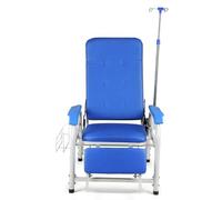 Silla reclinable ajustable con poste IV y reposabrazos para procedimientos médicos y de extracción de sangre de spa