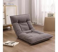 Silla reclinable ajustable de gravedad cero, silla plegable portátil con cojín de algodón para sala de estar y dormitorio interiores, ligera y cómoda