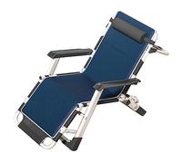 Silla reclinable, cama plegable para almuerzo de la oficina, silla de playa ajustable portátil de respaldo portátil, silla de jardín al aire libre, aluminio de aleación de aleación solar, con estera