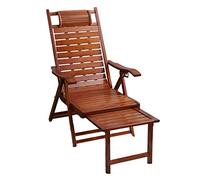Silla reclinable de madera retro, sold de jardín plegable ajustable en 5 posiciones, reclinable de relajante de sillón al aire libre para patio césped playa, cargas de 250 kg (color: silla) FANDIAO