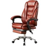 Silla reclinable ejecutiva con reposapiés y reposabrazos, soporta 200 kg, diseño de piel Ergon para una larga comodidad al sentarse, perfecta para oficina y uso doméstico