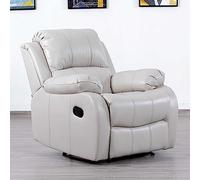 Silla reclinable eléctrica de lujo con función de calor y masaje, puerto USB y bolsillos laterales, silla reclinable eléctrica de piel sintética resistente