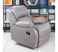 Silla reclinable eléctrica de lujo con función de calor y masaje, puerto USB y bolsillos laterales, silla reclinable eléctrica de piel sintética resistente