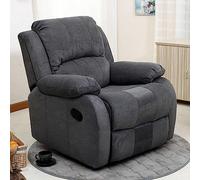 Silla reclinable eléctrica de lujo con función de calor y masaje, puerto USB y bolsillos laterales, silla reclinable eléctrica de piel sintética resistente