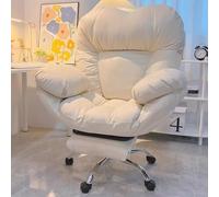 Silla reclinable ergonómica para juegos con respaldo en forma de amor, cojines gruesos, reclinable de 3 niveles, ruedas silenciosas, perfecta para la oficina en casa y el estudio