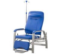 Silla reclinable médica con poste intravenoso, ajustable para salas de espera, extracción de sangre y examen, soporta 330 libras