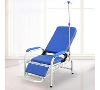 Silla reclinable médica con soporte IV para extracción de sangre y procedimientos clínicos