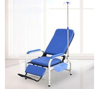 Silla reclinable médica con soporte IV para extracción de sangre y procedimientos clínicos