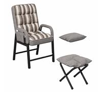 Silla reclinable moderna de mediados de siglo con marco de acero otomano para interiores, sofá cama, sillón perezoso para sala de estar