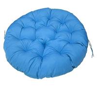 Silla redonda impermeable de 110 x 110 cm, almohadilla extraíble para columpio de jardín, terraza, mesa al aire libre, color azul, perfecta para relajarse