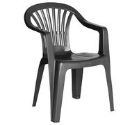 Silla resina monobloc respaldo bajo gris antracita lyra