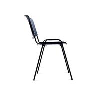 Silla rocada confidente estructura metalica respaldo y asiento en polimero color negro