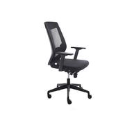 Silla Rocada De Oficina Con Brazos Regulables Respaldo En Malla Y Asiento En Tela Ignifuga Con Apoyo Lumbar