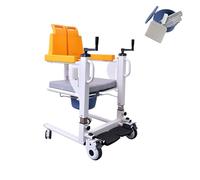 Silla Rueda Wc con Respaldo Alto, Elevador Wc Adulto Acero Al Carbono, Gruas para Personas Mayores, BañO Sillas de Ruedas, Silla de BañO con Inodoro (Color : Yellow)