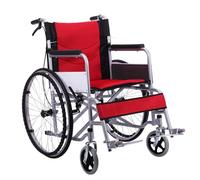 Silla Ruedas Carro Plegable Ligero For Silla De Ruedas For Personas Mayores, Patinete Manual Ultraligero Portátil For Discapacitados Silla de Ruedas Eléctrica(Red)
