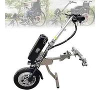 Silla Ruedas EléCtrica 12", Accesorio para Silla Ruedas Manual 500W con BateríA ExtraíBle, Kit ConversióN De 3 Velocidades Y Luz Delantera para Accesibilidad En Silla De Ruedas,A