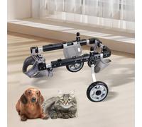 Silla Ruedas Perro Carrito para Silla de Ruedas para Gatos/Vehículo Auxiliar Eléctrico para Perros, Silla de Ruedas Portátil y Ajustable para Perros para Patas Traseras, Andador con Asistencia para L