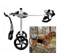 Silla Ruedas Perro Carro de Rehabilitación de Mascotas de Metal con Diagrama de Instalación, Silla de Ruedas Ajustable para Perros/Perritos, Ayuda para La Movilidad de Las Patas Traseras 24 Tamaños (