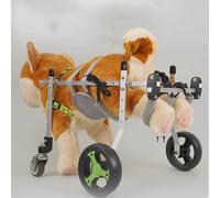 Silla Ruedas Perro Carro para Mascotas con Soporte Completo y Cuatro Ruedas, Carro Liviano para Perros con Patas Delanteras o Traseras para Mascotas Discapacitadas, Carrito de Aluminio para Mascotas(X