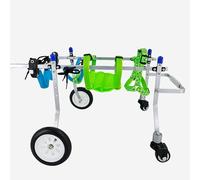 Silla Ruedas Perro Herramientas Ligeras para Pasear Cachorros Adecuadas para Diversos Terrenos, Silla de Ruedas con Patas Traseras para Perro con Soporte Completo de 4 Ruedas (Size : Size XXS)