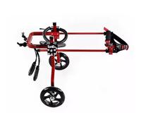 Silla Ruedas Perro Silla de Ruedas con Soporte para Patas Traseras de Perro, para Perros Pequeños, Medianos y Grandes, Ayuda de Movilidad Ajustable para Mascotas para Soporte de Cadera(Red,Size L C)