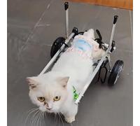 Silla Ruedas Perro Silla de Ruedas para Gatos Discapacitados/paralizados para Personas Mayores. Apoyo para La Movilidad con Artritis en Gatitos XXS/XS/S. Ortesis para Piernas Débiles, Andador, Coche(X