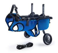 Silla Ruedas Perro, Silla de Ruedas para Patas Traseras, Carrito Perro de Razas Pequeñas, Adaptable a Muchos Terrenos y Escenas(Blue)