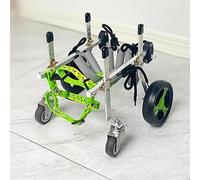 Silla Ruedas Perro Silla de Ruedas para Perros Ajustable para Patas Delanteras y Traseras, Carrito de Aluminio para Mascotas con 4 Ruedas, Peso Ligero, Asistente para Pasear Perros para Entrenamiento(