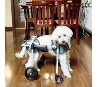 Silla Ruedas Perro Silla de Ruedas para Perros de 4 Ruedas con Soporte Completo, Ayuda para La Movilidad de Las Patas Traseras del Perro, Rodillera para Ligamento Cruzado Anterior Desgarrado(XS)