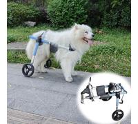 Silla Ruedas Perro Silla de Ruedas para Perros de 4 Ruedas para Patas Traseras de Razas Grandes, Andador Asistido Mediano para Miembros Traseros Débiles, Ayuda para la Movilidad de Perros Al Aire Libr