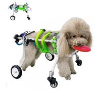 Silla Ruedas Perro Silla de Ruedas para Perros Pequeños con 4 Ruedas y Soporte Completo, Carrito Andador Ajustable para Perros Lesionados, Silla de Ruedas para Perros con Movilidad Limitada(XXS)