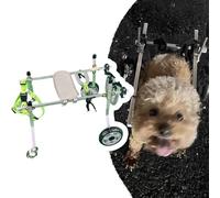 Silla Ruedas Perro Tutore per Gambe Regolabile Sedia a Rotelle per Cani a 4 Ruote, Ausilio per La Mobilità Degli Animali Domestici Strumento per L'anca per Cani di Piccola, Media e Grande Taglia(Size