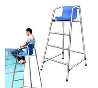 Silla salvavidas de acero inoxidable de alta calidad, 47/59/70 pulgadas de altura, soporte de árbitro de piscina resistente, uso en interiores y exteriores, capacidad de peso de 660 libras