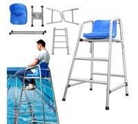 Silla salvavidas de acero inoxidable resistente, equipo desmontable para piscina, playa, capacidad de carga de 660 libras, silla de seguridad para piscina