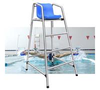 Silla salvavidas de acero inoxidable, taburete desmontable junto a la piscina para uso en exteriores e interiores en jardines, patios traseros y parques acuáticos