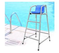 Silla salvavidas de lujo para piscinas y parques acuáticos, acero inoxidable 304 inoxidable, incluye gancho de seguridad para asiento de escalera, agujero para parasol, equipo esencial para salvar