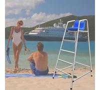 Silla salvavidas de piscina resistente con taburete desmontable para seguridad en interiores y exteriores