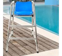 Silla salvavidas de piscina resistente con taburete desmontable y soportes de asiento para seguridad en el agua al aire libre