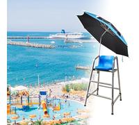 Silla salvavidas desmontable para piscina, asiento de observación de acero inoxidable con sombrilla para seguridad en la playa y el parque acuático