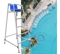 Silla salvavidas elevada resistente para piscina, patio y playa, diseño desmontable que soporta hasta 330 kg