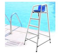 Silla salvavidas para parque acuático, silla de seguridad de acero inoxidable con asiento, gancho y agujero para parasol, equipo de lujo para salvar vidas