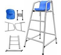 Silla salvavidas, silla de observación desmontable de acero inoxidable con gancho para piscina y playa, 120 cm/150 cm de alto
