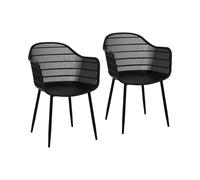 Silla - set de 2 - hasta 150 kg - asiento de 45 x 44 cm - negra | Fromm & Starck