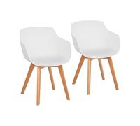 Silla - set de 2 - hasta 150 kg - superficie de sentado 41 x 40 cm - blanca | Fromm & Starck