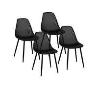 Silla - set de 4 - hasta 150 kg - superficie de sentado 46 x 51,5 cm - negra | Fromm & Starck