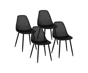 Silla - set de 4 - hasta 150 kg - superficie de sentado 46 x 51,5 cm - negra | Fromm & Starck