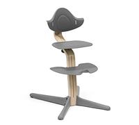 Silla Stokke Nomi, Gris - La silla que inspira a sentarse de forma activa - Sin herramientas, ajuste fácil - Incluye un reposapiés estable y ruedas antivuelco - Soporta hasta 150 kg